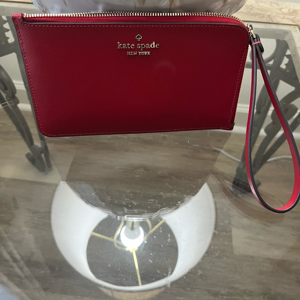 Kate spade cherry red wristlet